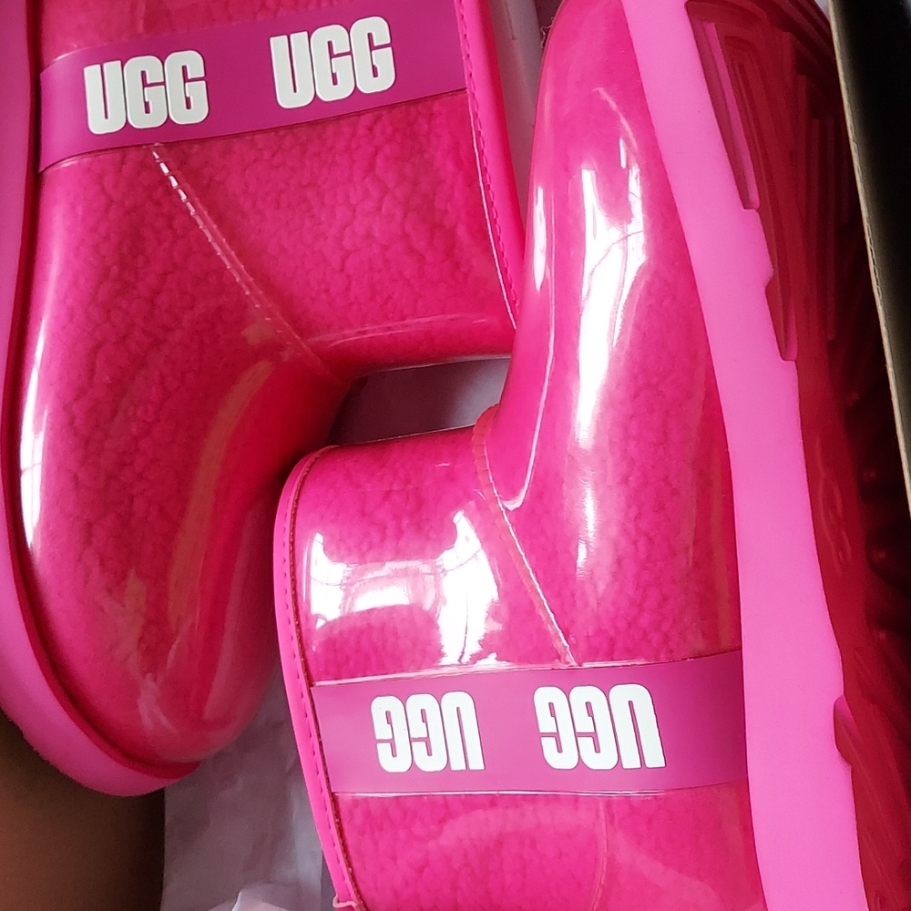 Pink kids uggs classic clear Minis